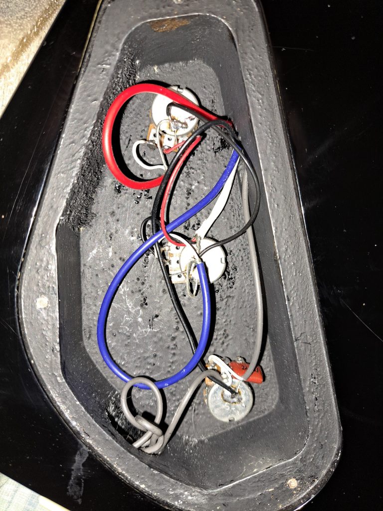 Main panel removed exposing wires